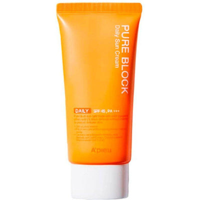 A'pieu - Pure Block Natural Daily Sun Cream SPF45 PA+++ 50ml - Minou & Lily